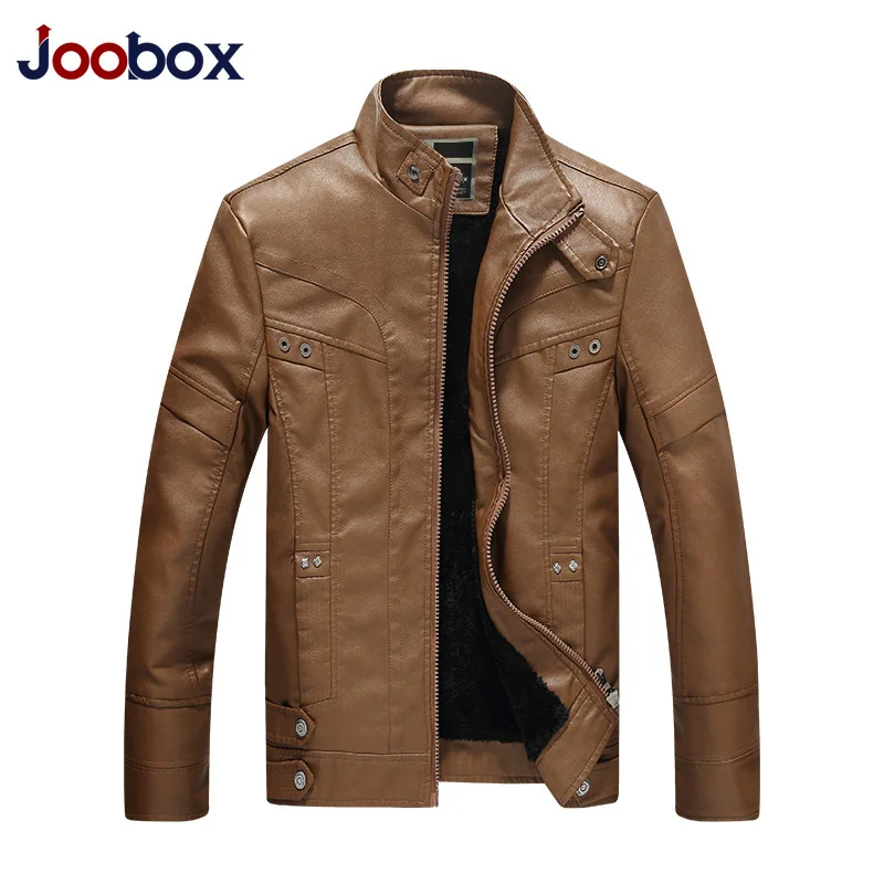 JOOBOX 2018 Новая мужская кожаная куртка модная Осенняя мотоциклетная из