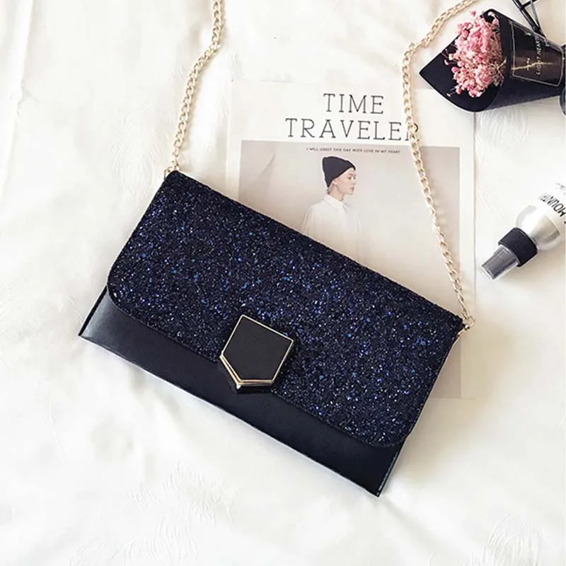 Женская сумочка новые блестящие вечерние конверт мешок Высокое качество кожи