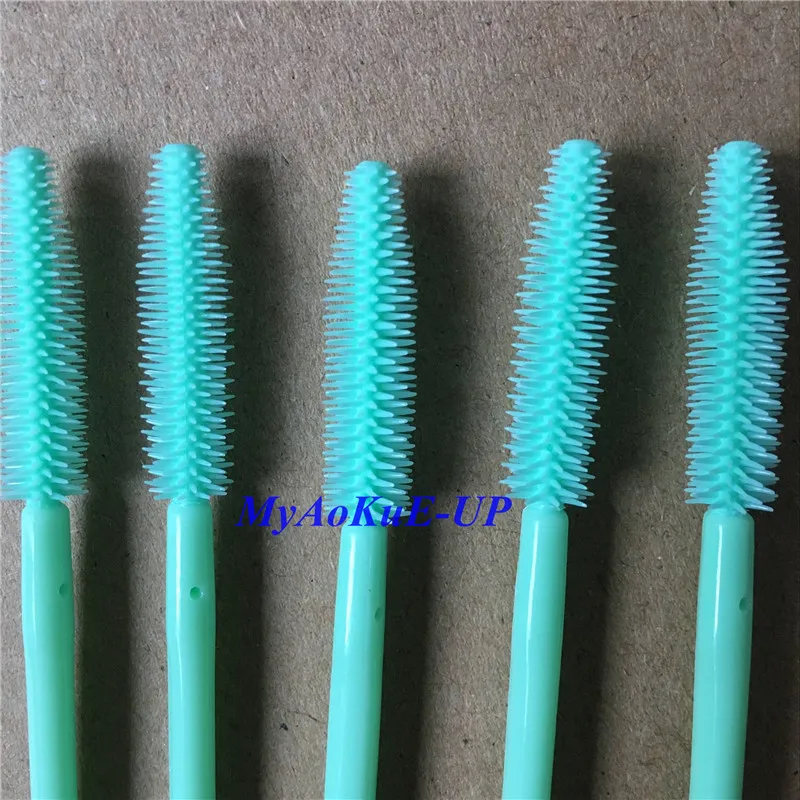 Оптовая продажа 200 шт. одноразовых щеток для ресниц силиконовый материал