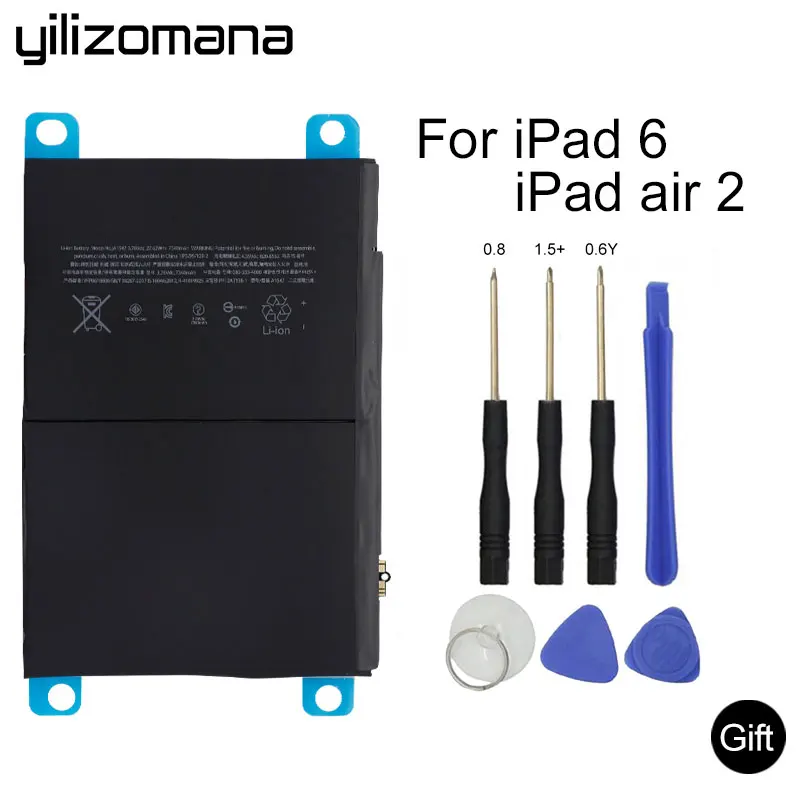 YILIZOMANA для ipad 6 Air 2 аккумулятор A1566 A1567 7340 мАч литий ионные оригинальные сменные