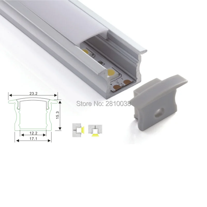 10 x 1M Sets/Lot T style Anodized led strip aluminium channel from AL6063 Aluminum profile supplier for recessed floor lights