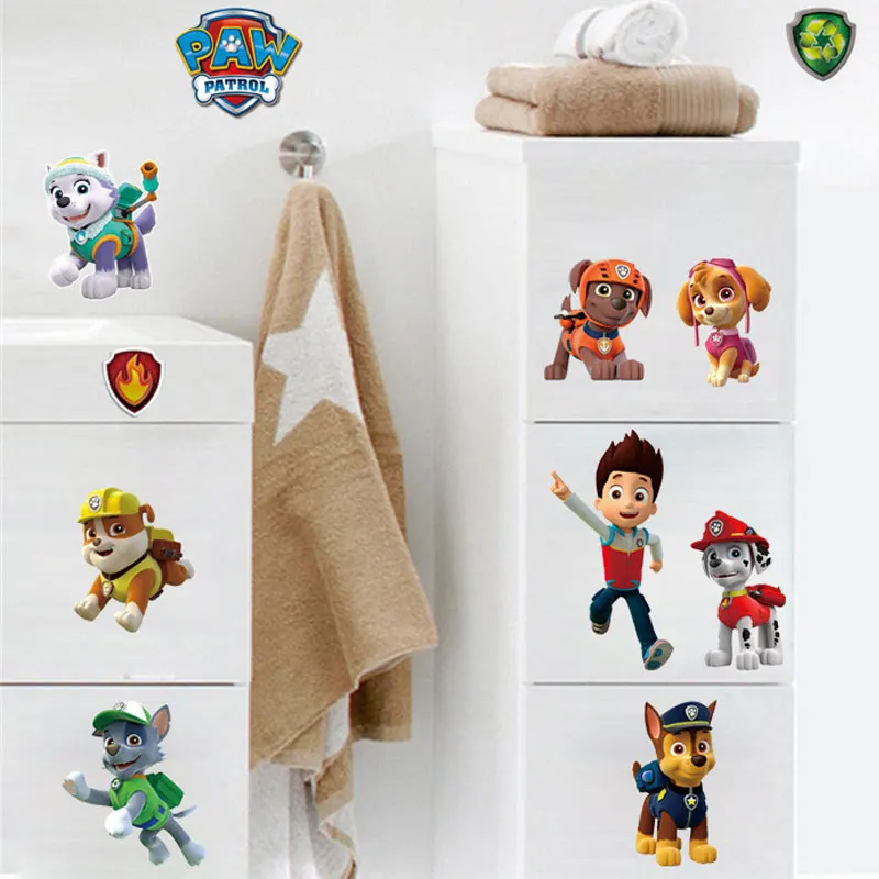 3D настенные стикеры в виде героев мультфильма Щенячий патруль детские наклейки