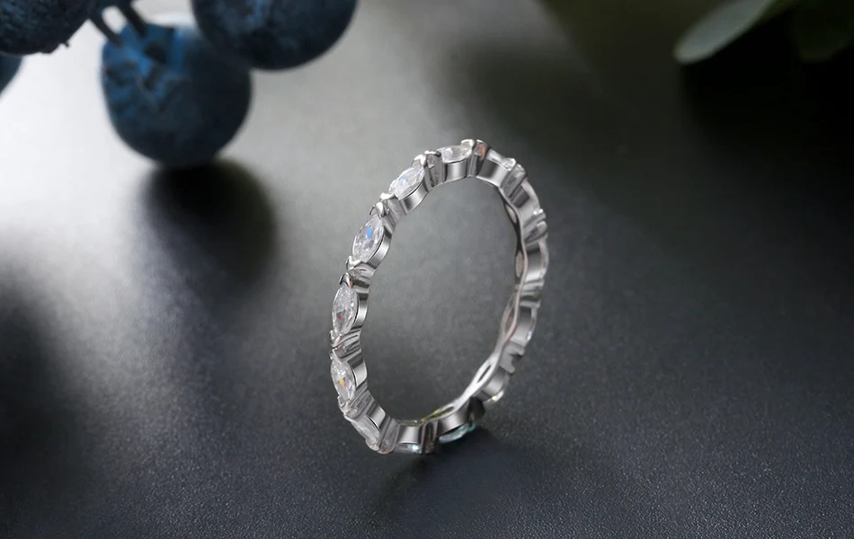 ORSA JEWELS Настоящее 925 пробы серебряные женские кольца AAA кубический циркон модное обручальное кольцо ювелирные изделия Круглый перстень для дам SR71