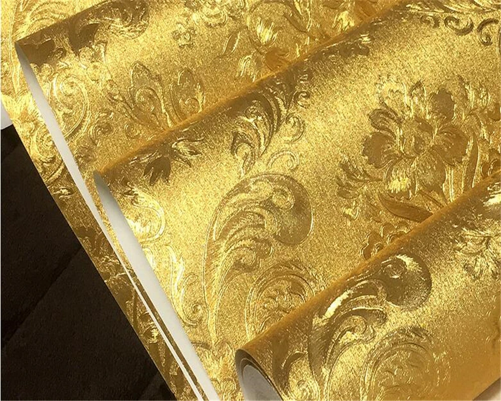

Обои beibehang Ktv gold papel de parede, потолочные обои веганского цвета в полоску, Золотая фольга, высококачественные индивидуальные обои, бумажные обои