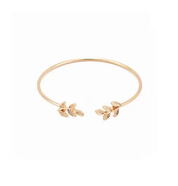 Simple and cute women's new leaf bangle set 3 pieces of gift | Украшения и аксессуары