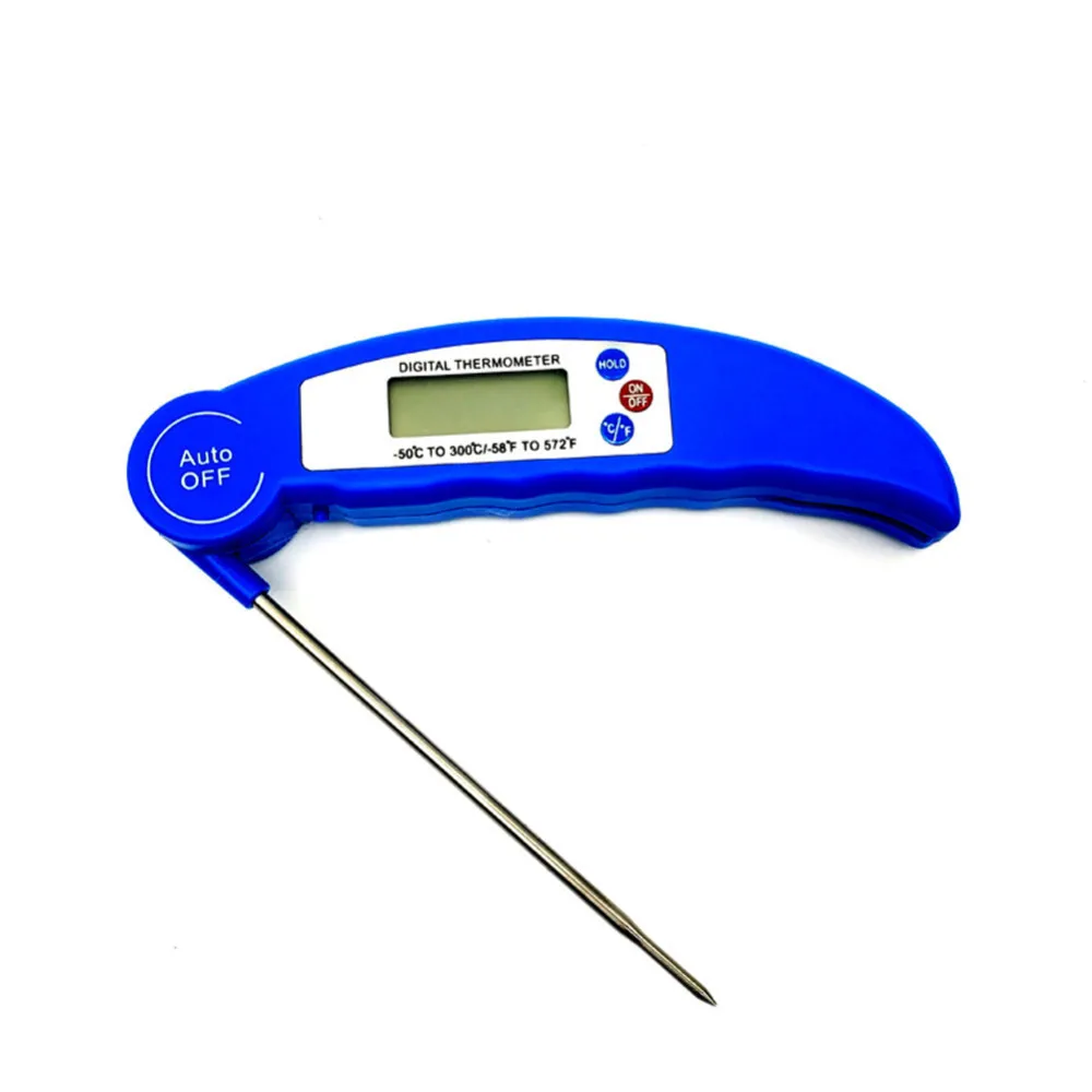 Blue Digital Cooking Water Oil Tools Instant Read Probe Thermometer Foldable Food BBQ Meat Oven Folding Kitchen Thermometer Grill - Цвет: Blue