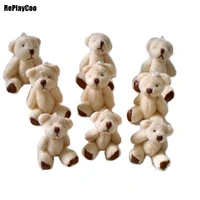 100pcslot kawaii small joint foot skin bears stuffed plush 6 5cm toy mini bearted bears plush toys wedding gifts 01008