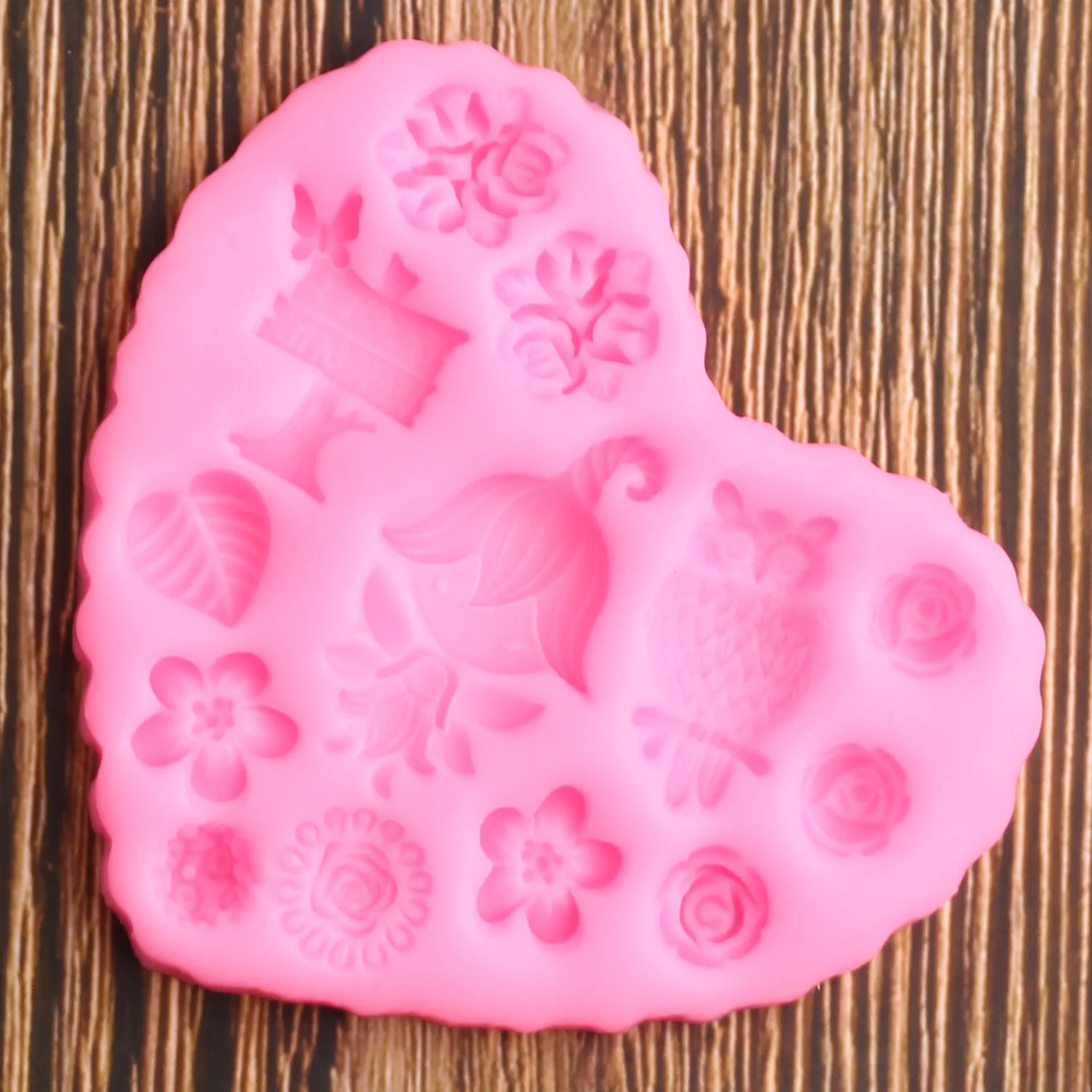 Силиконовая форма в виде цветка розы для цветов из мастики сказочные инструменты
