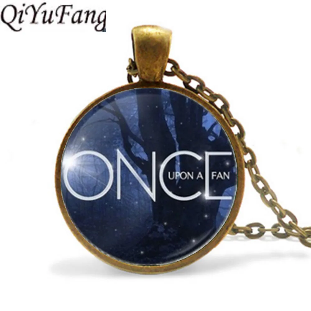 

QiYuFang Once Upon a Time Fairy Tale Book Lover Pendant Necklace Jewelry Chain Free Shipping Gift Men Necklaces Women Fashion
