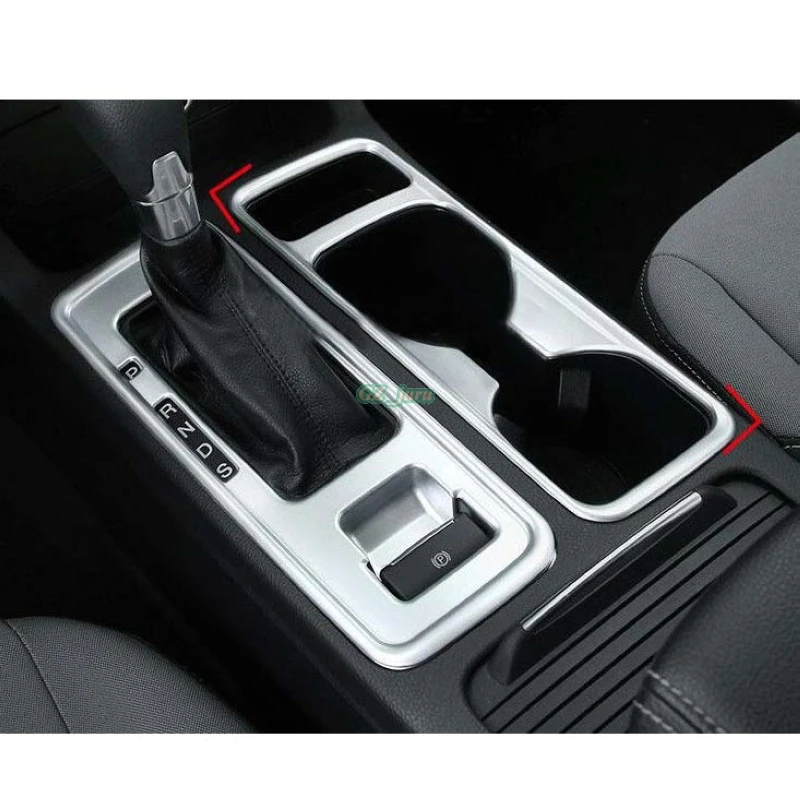 

For Ford Kuga / Escape 2017 ABS Chrome Matte Water Cup Holder Decorative Molding Frame Cover Trim 1PCS