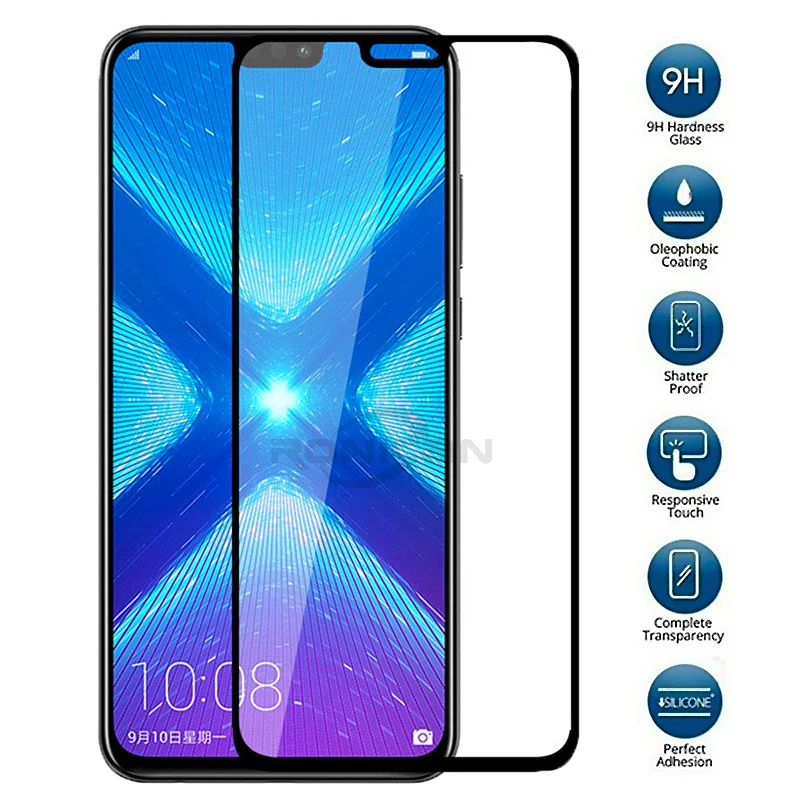 Закаленное стекло для Huawei Honor 8X 2 шт. оригинальная полная Защита экрана huawei honor 8x