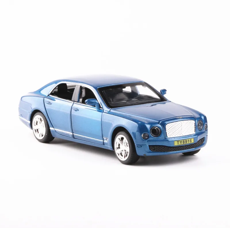 Новая модель 1/32 Mulsanne имитация внедорожника модель 6 открытые двери, звук и свет функция эха игрушка автомобиль детская коллекция - Цвет: Синий