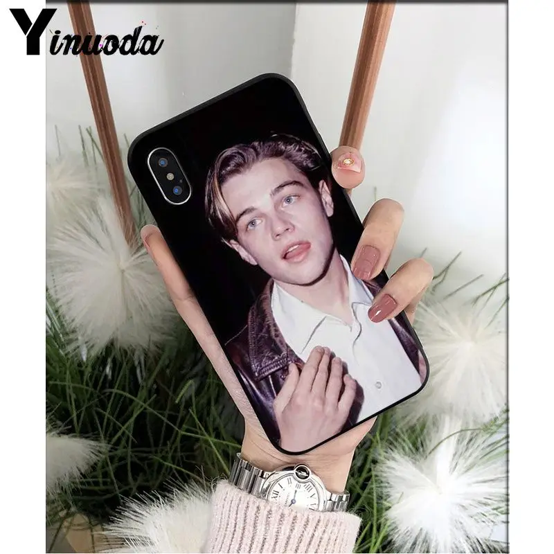 Yinuoda Leonardo Dicaprio young мягкий силиконовый черный чехол для телефона для iPhone 5 5Sx 6 7 7plus 8 8Plus X XS MAX XR