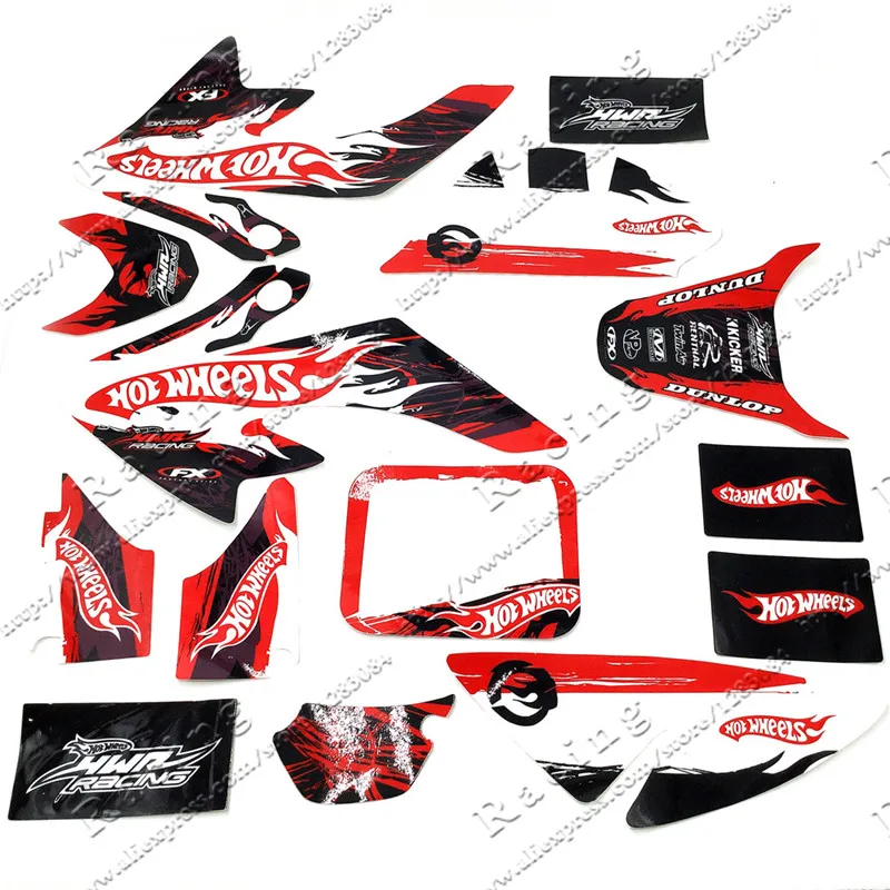 3m наклейки эмблемы наклейки Графика CRF50 SSR SDG DHZ Thumpstar для dirt pit Bike красный/черный Цвет
