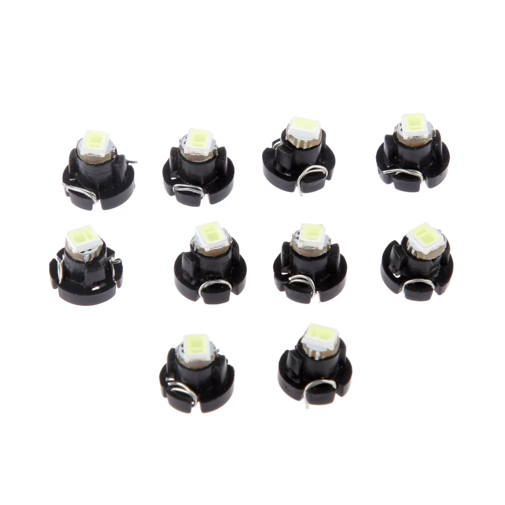 Набор из 10 низкомощных белых клиновидных T3 1SMD 5050 светодиодных автомобильных