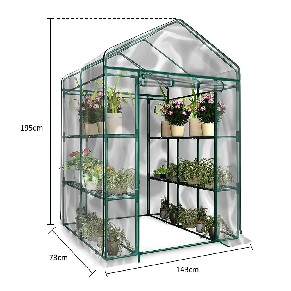 

PVC Warm Garden Tier Mini Household Plant Greenhouse Cover Waterproof Anti-UV Protect Garden Plants Flowers (without Iron Stand)