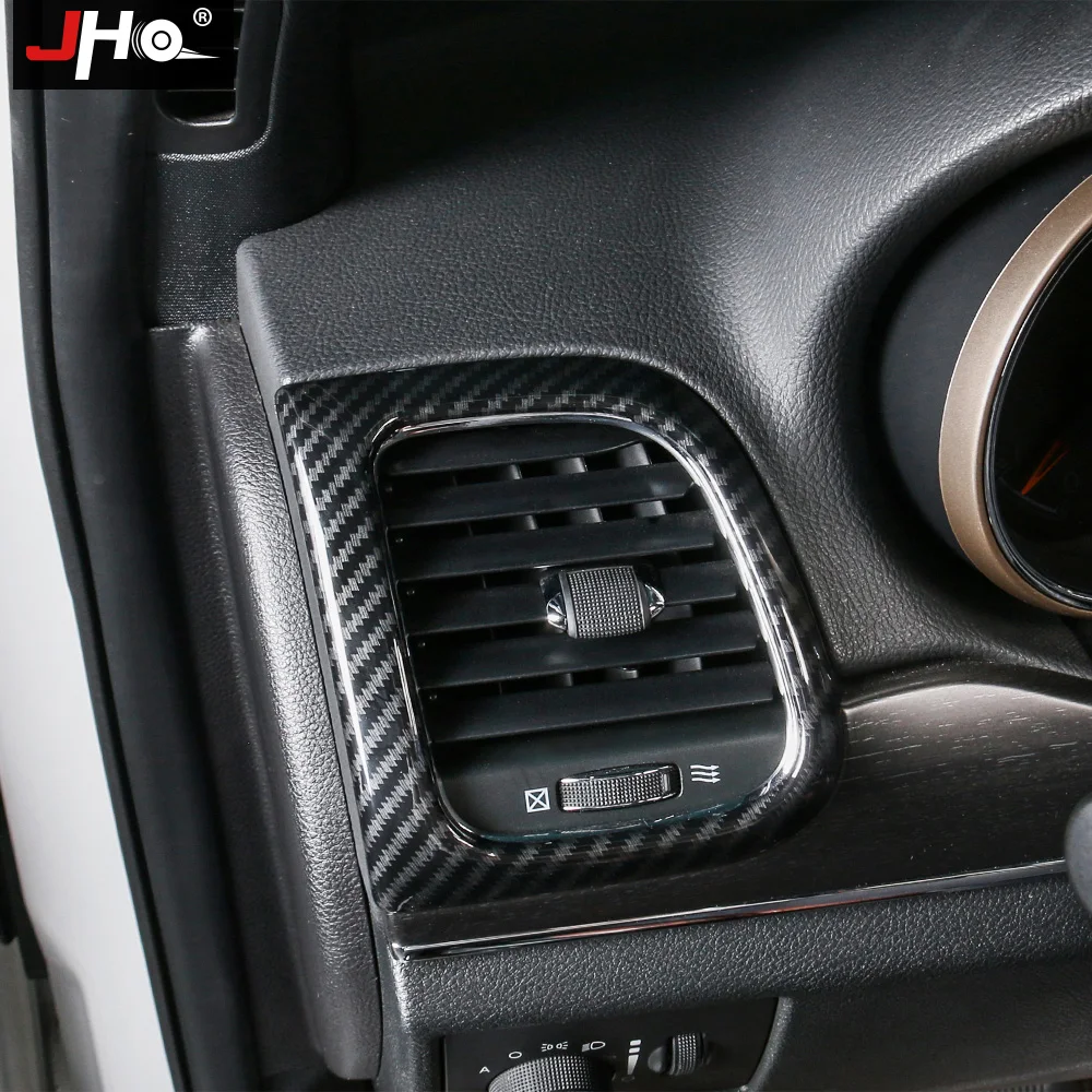JHO ABS углеродное волокно зернистая Накладка для 2014 2018 Jeep Grand Cherokee 2015 2016 17 дверная