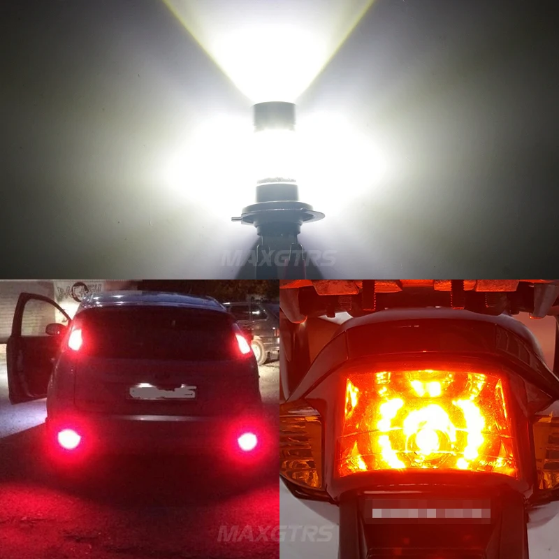 2x просто Plug& Play S25 1157 Bay15D P21/5 Вт 100 Вт CREE чип Авто Fod DRL Автомобильный задний резервный тормозной светильник поворотник стояночный сигнальный светильник