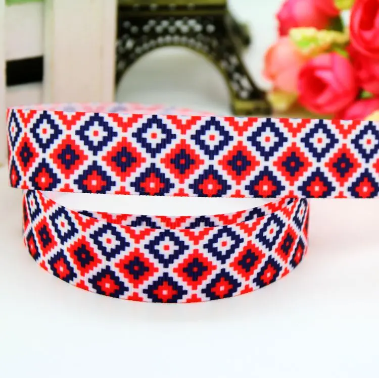 7/8 ''Бесплатная доставка ацтекская лента в горошек с принтом корсажная