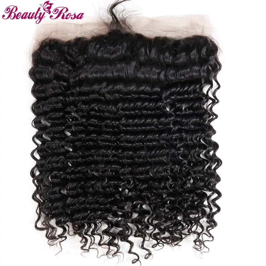 Vip Красоты Hair7A Малайзии Глубокая Волна Волос С Кружевом Фронтальной закрытие Weave 3