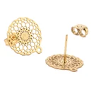 Компоненты для гвоздиков из нержавеющей стали 304 под золото 10 шт., комплектующие для ювелирных изделий с отверстием для сережек сделай сам, подвески-Подвески 15 мм