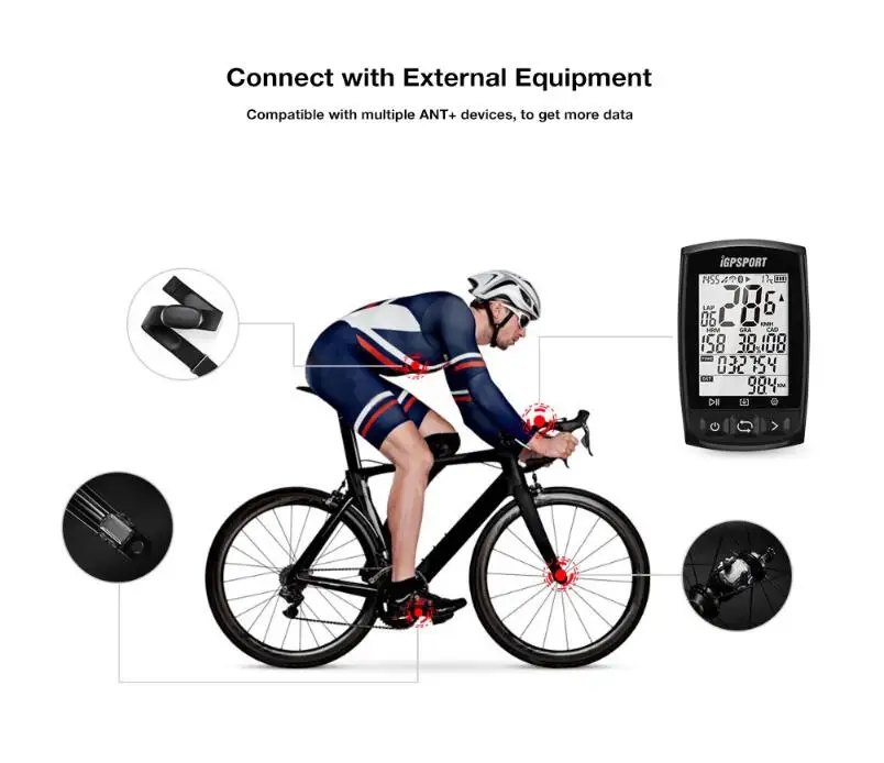 IGPSPORT iGS50E Bluetooth беспроводной водонепроницаемый gps велосипедный компьютер данные в реальном времени