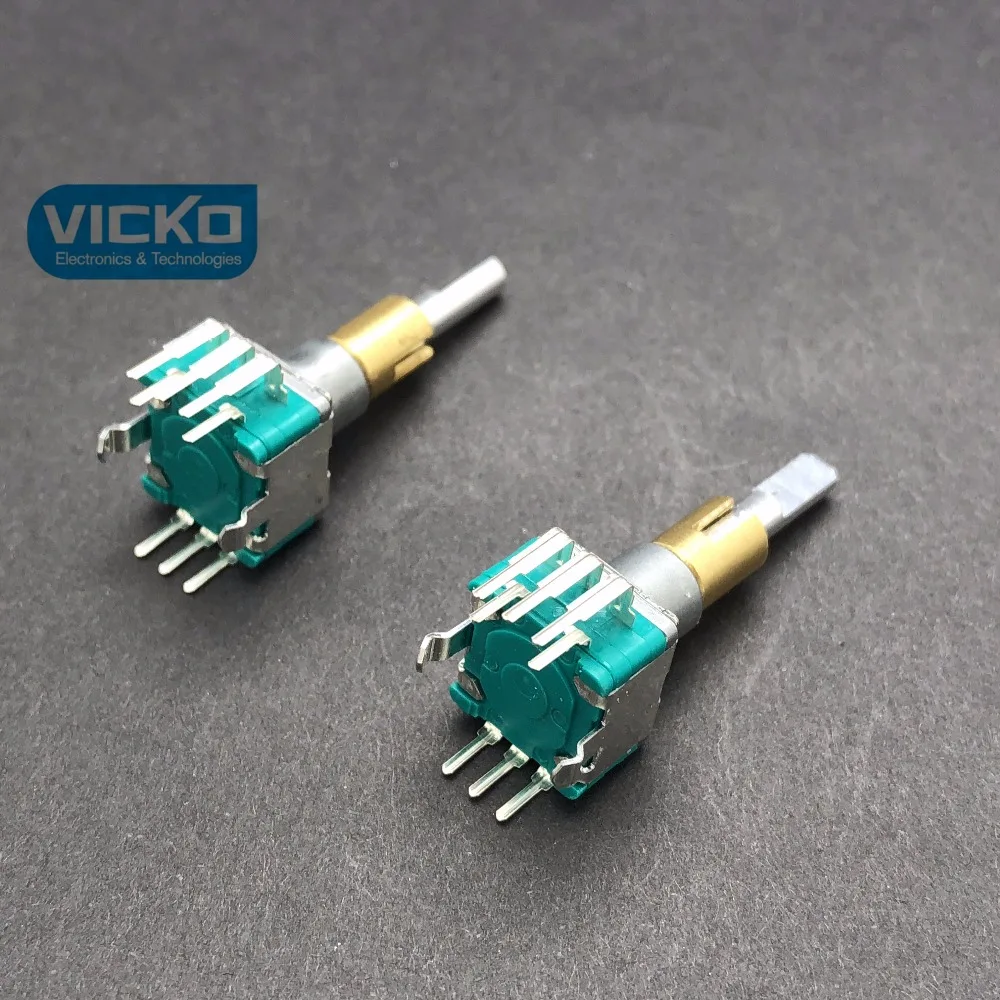 [VK]ALPS EC11EBB24C03 двойной энкодер EC11E BB24C03 с переключателем 15 импульсных точек Гладкий