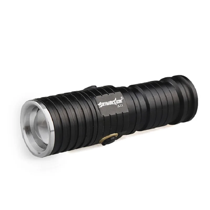 SKYWOLFEYE Focus XML T6 LED Flashlight Torch Rechargeable Zoomable 3 Modes CR123A Mini Portable Flash Light for Outdoor Camping | Освещение