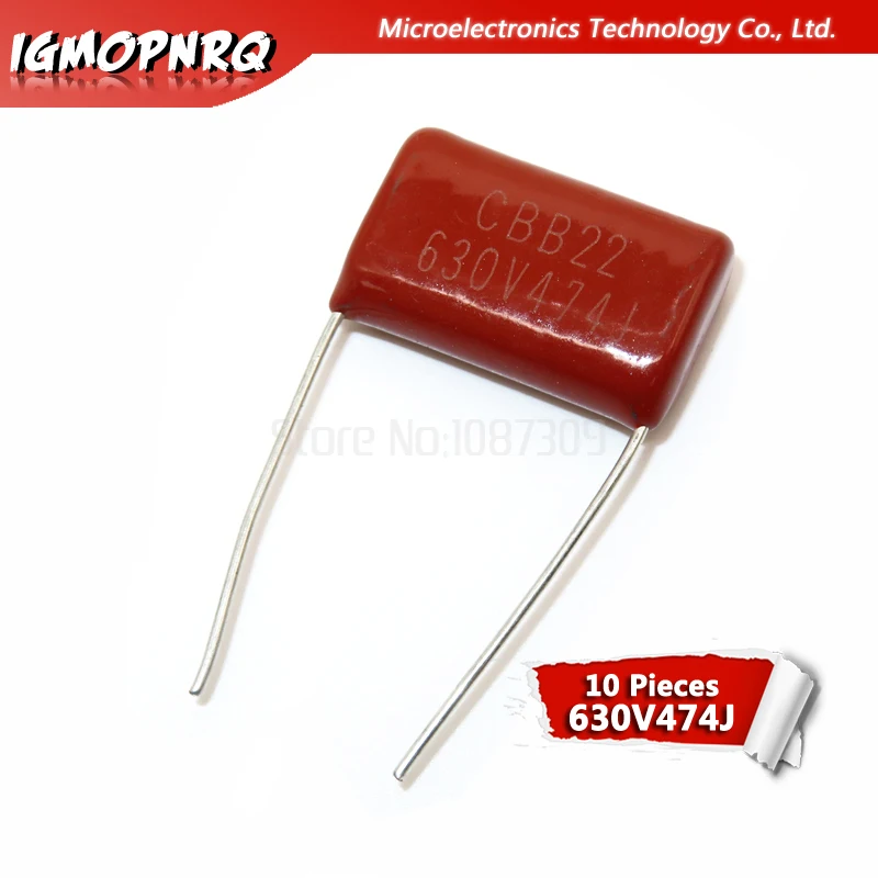 

10PCS 630V474J 0.47UF 470NF Pitch 20MM 630V 474 igmopnrq CBB Polypropylene film capacitor new