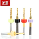 Huhao 1 шт. 3.175 мм лужение кукурузы конце фрезы PCB фрезерный биты для ПВХ печатной платы с ЧПУ фрезы 0.6 мм до 2.4 мм концом