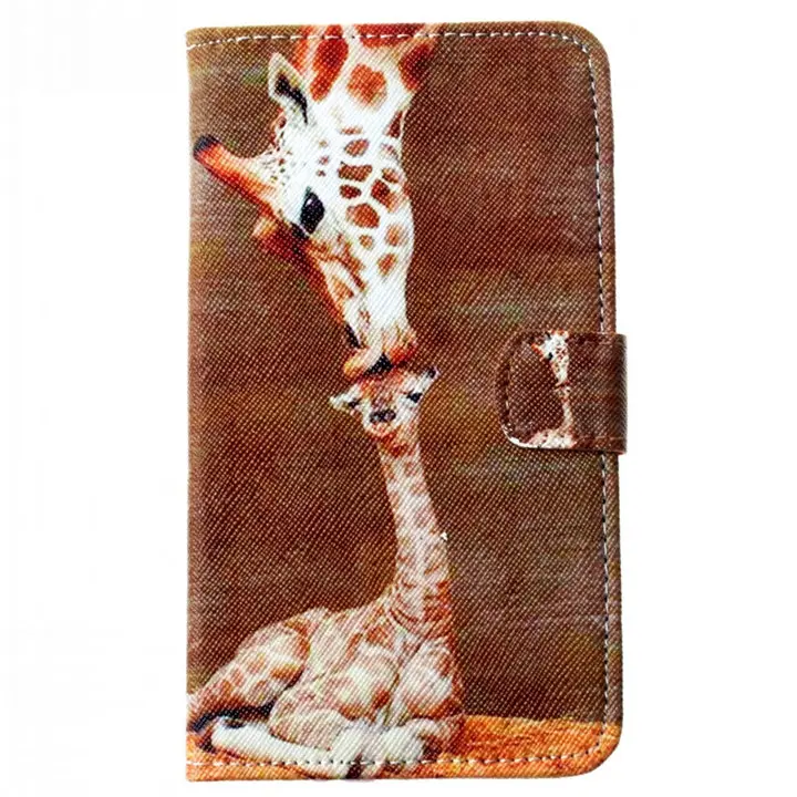 Giraffe Чехол-Обложка для LG G3 D830 D831 D850 D855 LS990 VS985 F400, кожаный чехол-бумажник с цветочным принтом и американским флагом, флип-чехол для телефона, Fundas Capa P23Z - Цвет: Giraffe