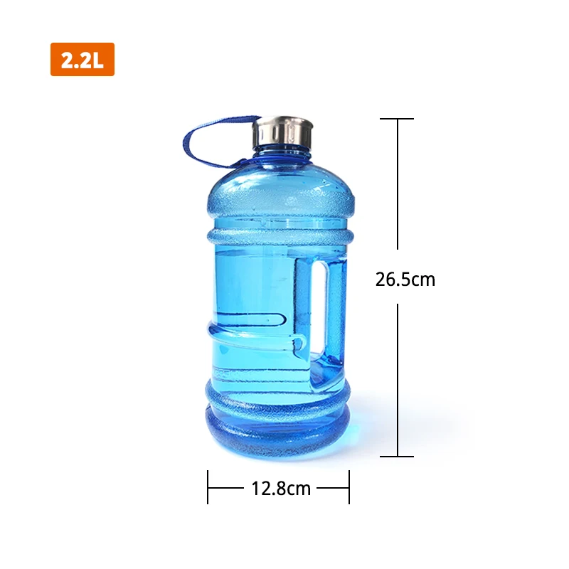2.2L большая емкость бутылки для воды спорта на открытом воздухе тренажерный зал
