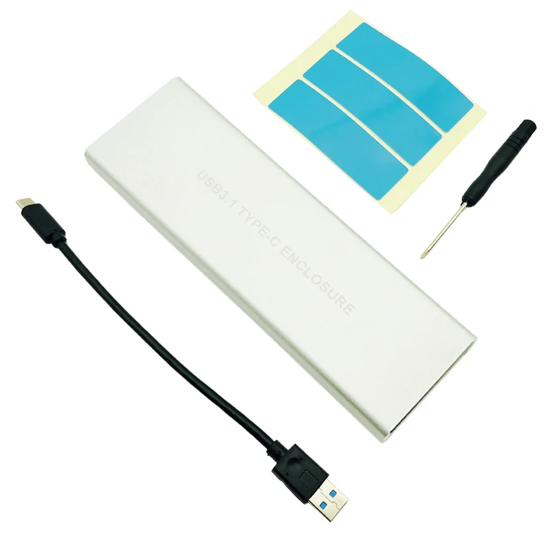 Чехол для жесткого диска USB3.1 футляр NVMe PCIE корпус M.2 USB Type C 3 1 м Внешний чехол
