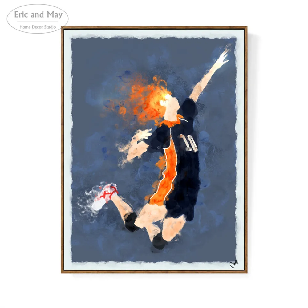 Haikyuu аниме брызги акварель холст искусство печать картина Современная Настенная