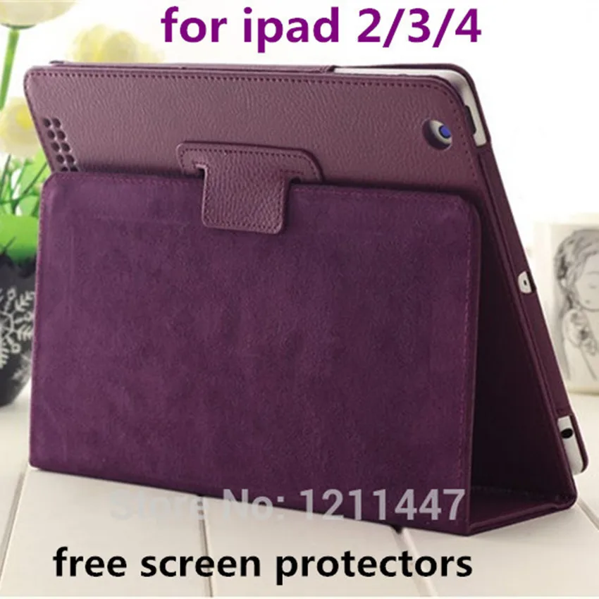 Estilo de luxo estande дизайн caso couro magnetico чехол для apple iPad 2 3 4 планшет умный Protetcors|cover for ipad|smart
