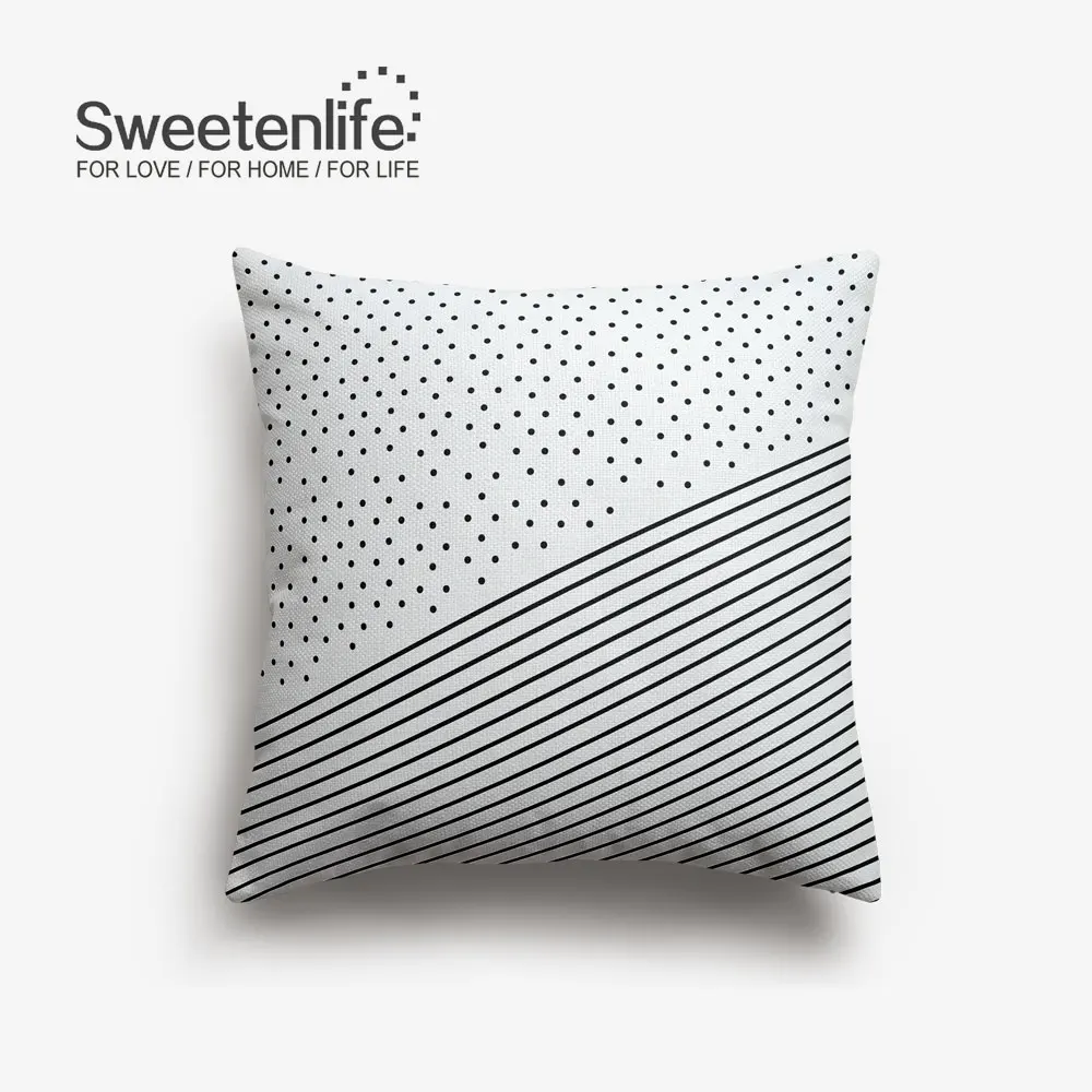 SL0302 Sweetenlife 45x45 см наволочка для подушки креативные геометрические декоративные подушки высокое качество белая льняная ткань Подушка для стула - Цвет: SL0302