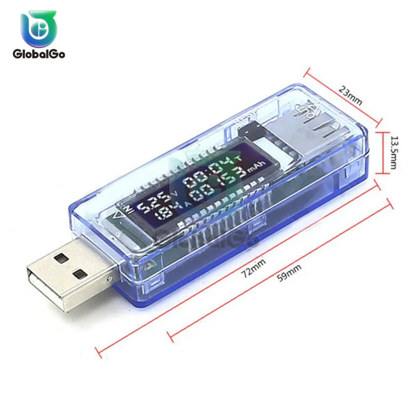 USB Tester Электрическая мощность USB lcd Ток Напряжение Емкость Тестер DC USB Тестер измеритель напряжения тока цифровой амперметр Банк питания - Цвет: USB Tester