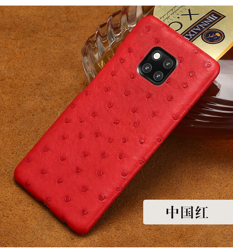 Чехол для телефона из натуральной кожи страуса для huawei P30 pro Lite P20 mate 20 Y6 Y9, роскошная задняя крышка для Honor 8X V20 20 Pro 9x10 10i