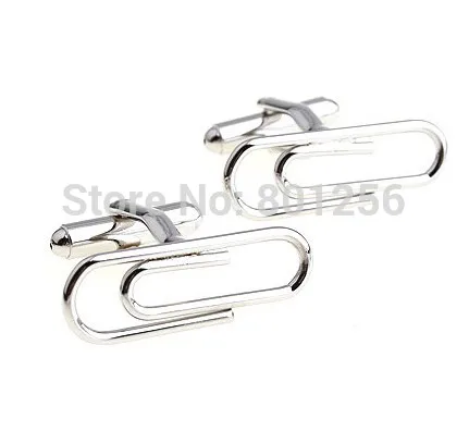 Акция! Запонки серебристого цвета Новинка бумажный зажим дизайн медный материал