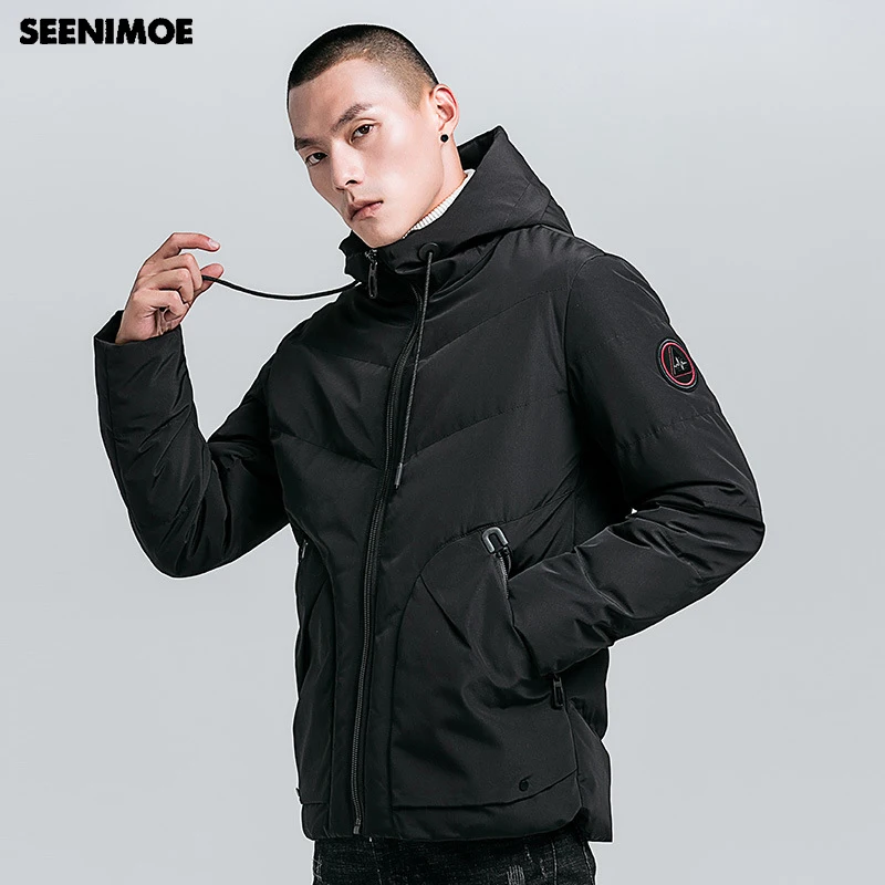 Seenimoe 2019 горячая Распродажа Зимняя парка мужская зимняя куртка новый молодежный