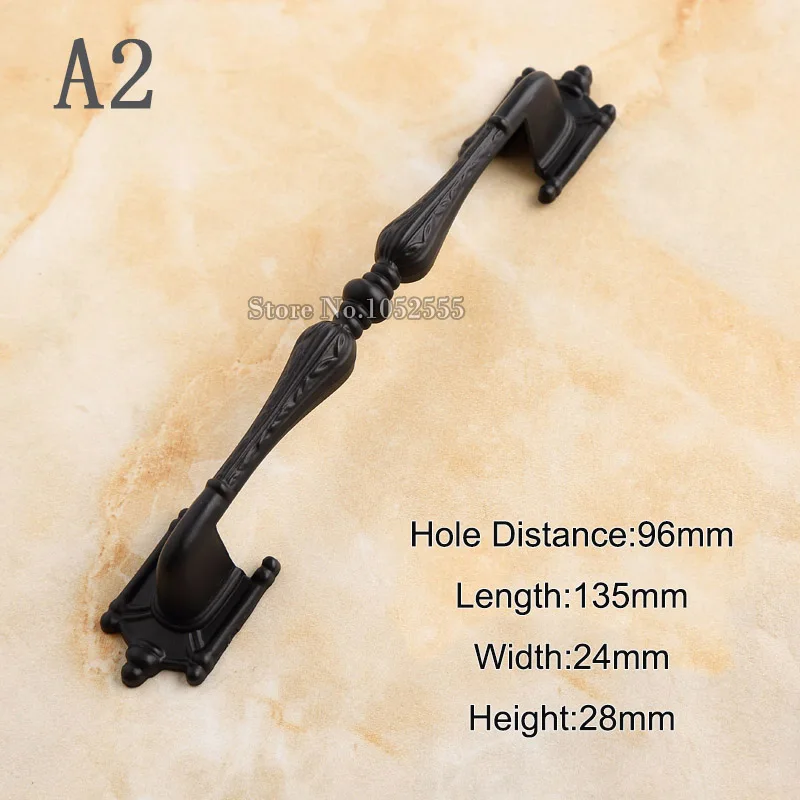 Высокое качество 10 шт Европейский классический черный кухонный шкаф дверные