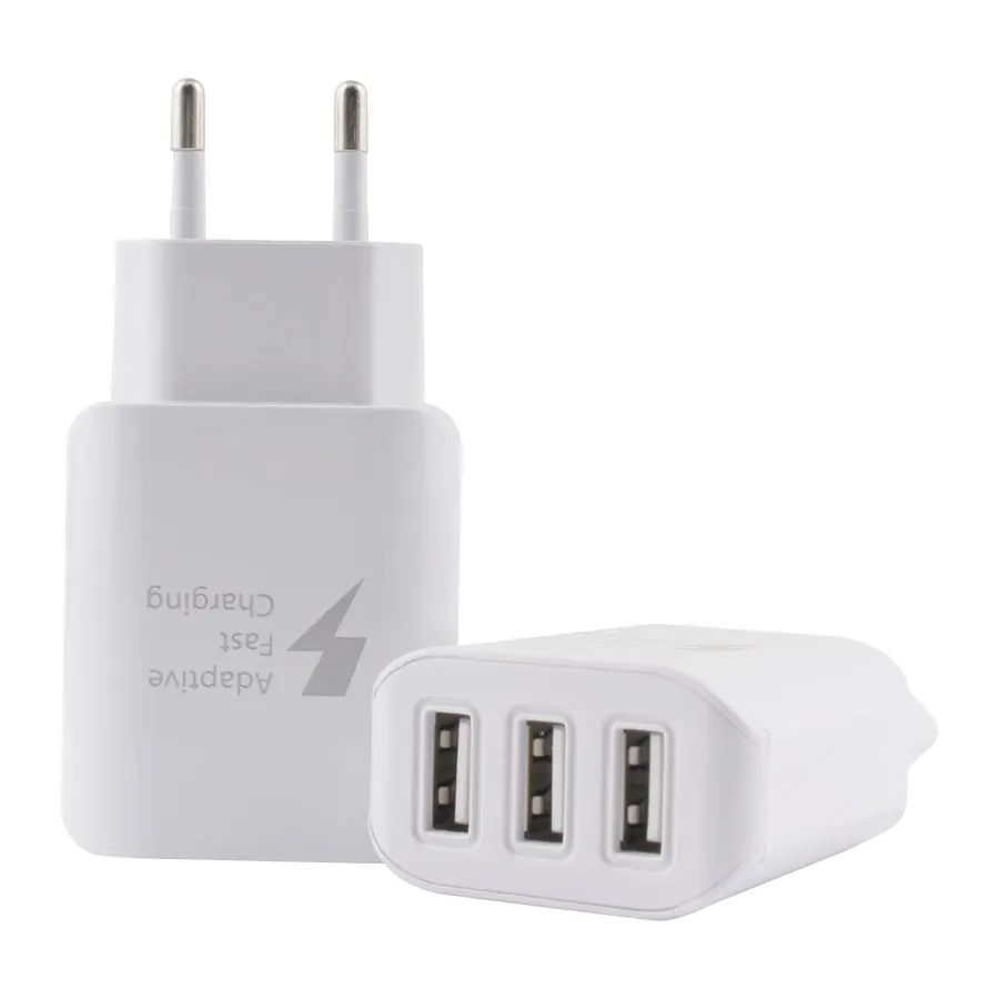 3USB зарядное устройство Quick Charge 3,0 5V 2A зарядное устройство для мобильного телефона для iPhone X XS XR 8 EU вилка Быстрая зарядка для samsung S10 S9 S8 huawei