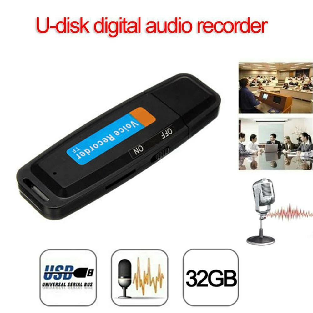 Конференции пластиковый диктофон U диск практичный usb аккумуляторная карта