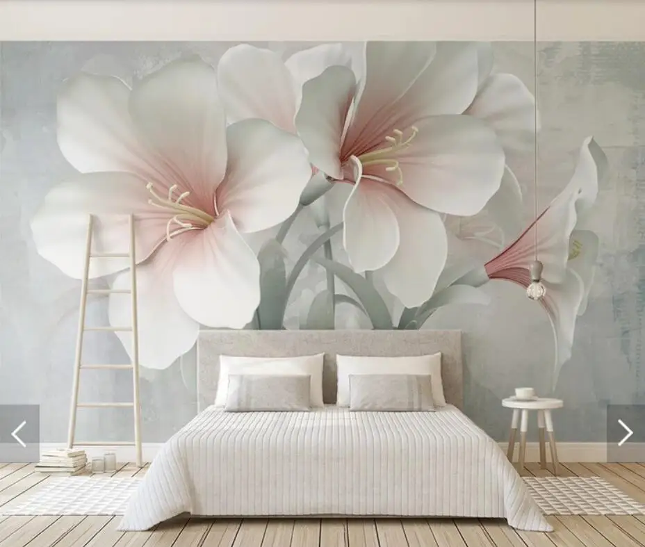 

3D Flower Wall Mural Large Photo Wallpaper Home Wall Art Decor for Living Room Murals Wallpaper Rolls Home Improvement