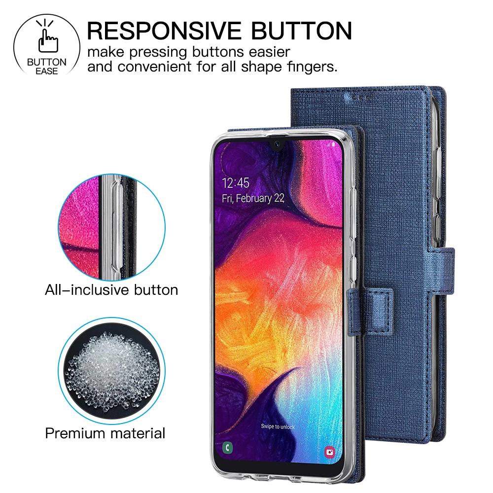 Для samsung Galaxy A50 чехол для телефона бумажник кожаный мягкий противоударный флип-кожа защитa чехол для Galaxy A50 прикрепляющийся к чехол на магните