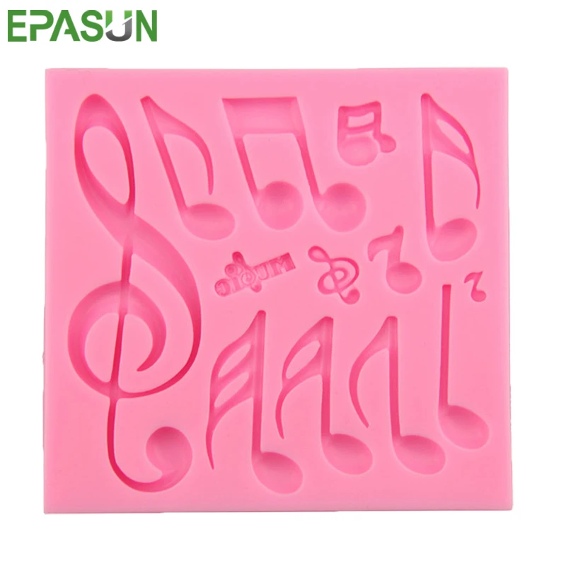 3D силиконовая форма для мыла EPASUN музыкальных нот сделай сам Moule Savon Moldes Para Gelatina