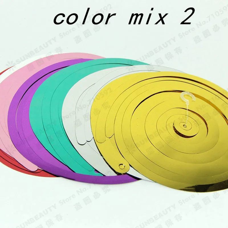 color mix 2 14 шт./упак. Потолочный подвесной вихревое украшение металлический Фольга Висячие завитками для дня рождения Свадебная вечеринка развевающиеся винт украшения - Цвет: color mix 2