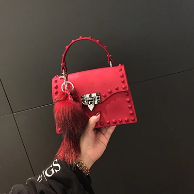 Small Red Брендовые женские сумки-мессенджеры, роскошные сумки, женские сумки, дизайнерская желеобразная сумка, модная сумка через плечо, женские кожаные сумки из ПВХ - Цвет: Small Red