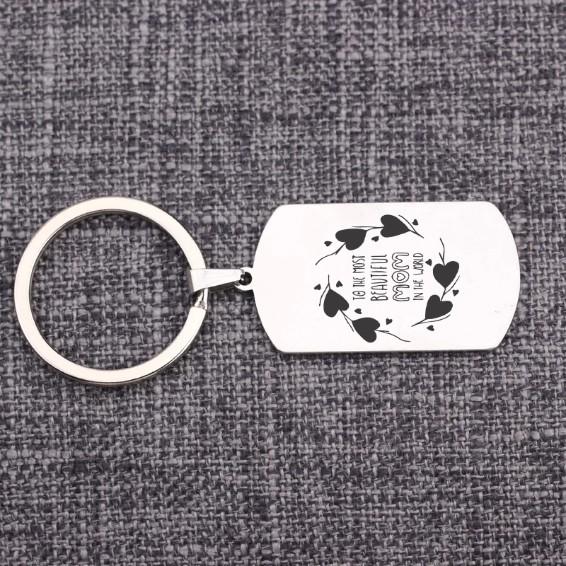 Bag Charm Mother`s Day Dog Tag Mom Gift Key Hot Sale chain Hand Stamped Accessories Jewelry Novelty Chaveiros Set | Украшения и