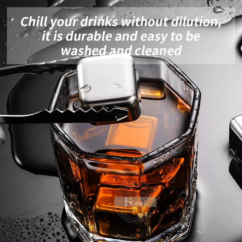 Кубики льда из нержавеющей стали Konco многоразовые камни для охлаждения виски